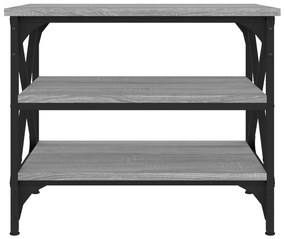 Tavolino grigio sonoma 55x38x45 cm in legno multistrato