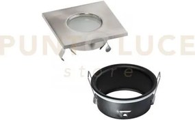 Faretto viper nikel quadrato ip65 8,2x8,2x5,6cm in metallo e vetro ...