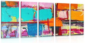 Quadri 5 pezzi – Opera d'arte di design astratto