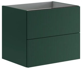 Base per mobile bagno Opera 2 cassetti P 45.5 x L 59.5 x H 50 cm laccato opaco verde foresta