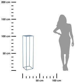 Portafiori 100x24 cm blu