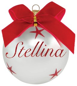 Pallina di Natale con scritta Stellina 10 cm