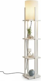 Lampada da terra con ripiani NORA 1xE27/40W/230V bianco