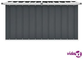vidaXL Baule da Giardino Grigio 129x67x65 cm