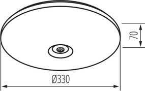 Kanlux 18123- Plafoniera LED con sensore di movimento FOGLER LED/17W/230V Ø 33 cm