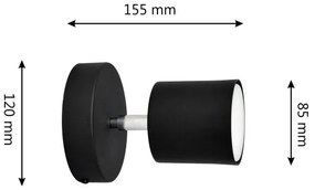 Faretto da parete PUNTA 1xGX53/10W/230V nero