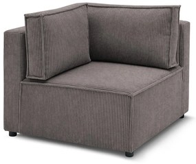 Modulo divano variabile in velluto a coste color mattone Nihad modular - Bobochic Paris