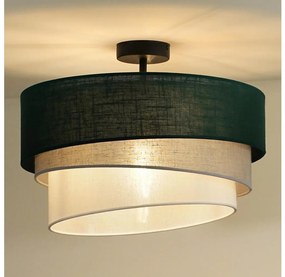 Duolla - Lampadario a plafone TRIO 1xE27/15W/230V diametro 45 cm verde/grigio/bianco