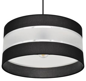 Lampadario a sospensione con filo HELEN 1xE27/15W/230V diametro 40 cm nero/argento
