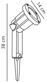 Nordlux - Luce Spot da esterno SPOTLIGHT 1xGU10/35W/230V IP54