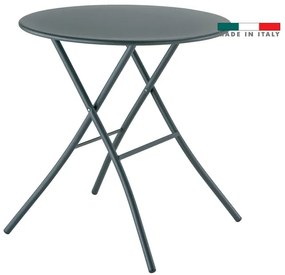 Tavolo da pranzo per giardino Gaia FIAM struttura e superficie in Acciaio antracite per 2 persone Ø 67 cm