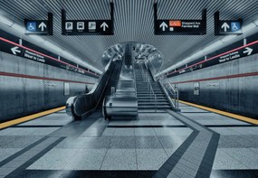 Fotomurale KOMAR Subway, Multicolore 368X254 cm