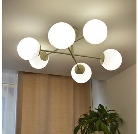 Plafoniera MOON 6xE27/15W/230V crema
