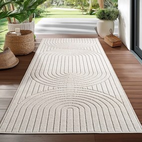 Passatoia da interno ed esterno color crema 80x250 cm Nova 1201 – Ayyildiz Carpets