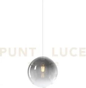 Sospensione 1 luce attacco e27 in vetro big eclipse d25cm fume roso...