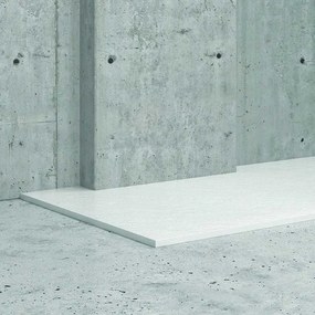 Kamalu - piatto doccia 170x70 cm effetto pietra colore bianco