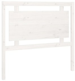 Testiera per letto bianca 105,5x4x100 cm legno massello di pino