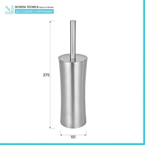 Set accessori bagno 3 pezzi in acciaio inox satinato Lunar