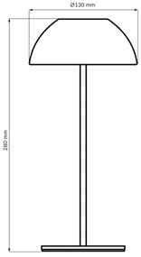 Lampada da tavolo LED dimmerabile TANZANIA LED/1,8W/5V USB 1800 mAh IP44 nero