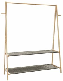 Appendiabiti Con Ripiani 132x45,5x150,5 Cm İn Bambù /