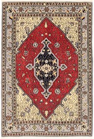 Ghom Tappeto 110 x 150 Rosso (Iran) Annodato A Mano