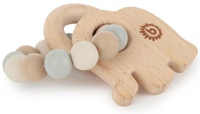 Bieco - Massaggiagengive in silicone con elefante in legno