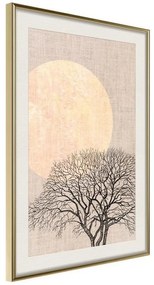 Poster  Tree in the Morning  Cornice Quadri Cornice d'oro con passe-partout, Larghezza x Altezza Home decor 20x30