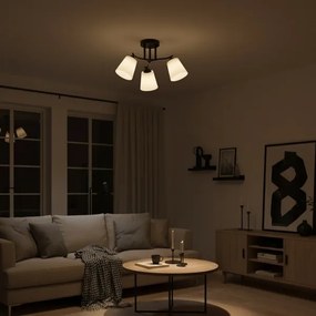Plafoniera PAFOS 3xE27/15W/230V nero