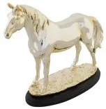 Statua Decorativa DKD Home Decor Cavallo Nero Dorato Resina (30 x 11,5 x 26 cm)