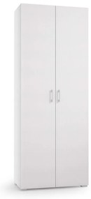 Scarpiera mobile multiuso 2 ante doppia profondità L 73 x H 195 x P 35 cm 21 paia, bianco