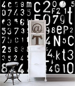 Fotomurale ESTA Lettere, nero 279X280 cm