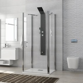 Box doccia tre lati 80x70x80 porta battente K2800AS2 - KAMALU