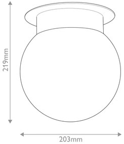 Kichler KL-ALBERS-F-G-BK - Plafoniera ALBERS 1x E27/40W/230V, Ø 20,3 cm, nero