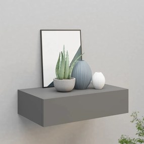 Scaffale Con Cassetti Da Parete Grigio 40x23,5x10 Cm İn Mdf /