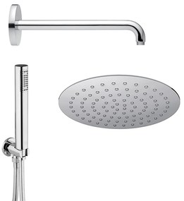 Set Doccia Tondo Jacuzzi composto da Braccio a Parete, Doccino e Soffione