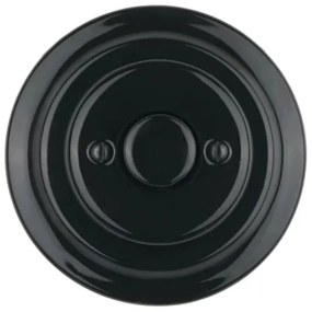 Bohemia-Design - Dimmer rotativo in porcellana stile retrò con placca 250V/10A nero