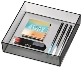 Organizer da bagno nero opaco per cosmetici in plastica riciclata - iDesign