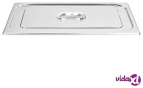 vidaXL Coperchi per Contenitori Alimentari GN 1/1 2 pz in Acciaio Inox