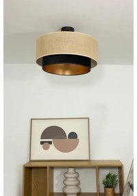 Plafoniera SARTA 1xE27/60W/230V nero/juta