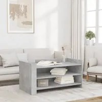 Tavolino Salotto Grigio Cemento 100x50x50 cm Legno Multistrato 848349