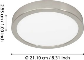 Eglo 901381 -LED RGBW dimmerabile lampada da soffitto per bagno FUEVA-Z LED/11,2W/230V 21,1cm IP44 finitura cromata