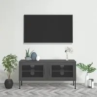 Mobile TV Antracite 105x35x50 cm in Acciaio cod mxl 33904