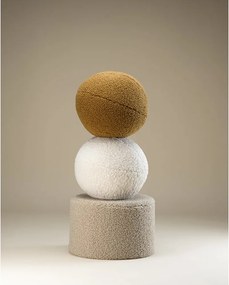 Pouf per bambini marrone chiaro con rivestimento in bouclé – Wigiwama