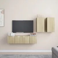 Set Mobili TV 4 pz Rovere Sonoma in Truciolato cod mxl 71364