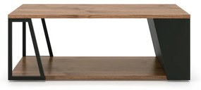 Tavolino con piano in legno di noce 100x55 cm Albi - TemaHome