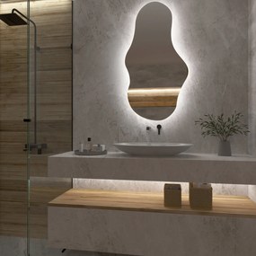 Specchio ondulato con luce LED G1