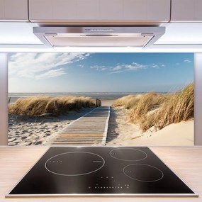 Pannello paraschizzi cucina Percorso del paesaggio della spiaggia 100x50 cm