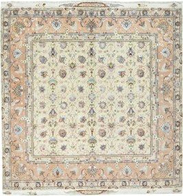 Tabriz Tappeto 210x200 Beige (Iran) Annodato A Mano