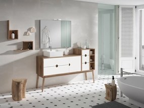 Mobile da bagno sotto lavabo VISOBATH Kompas bianco L 170 x H 48 x P 45 cm, lavabo non incluso