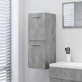 Mobile Da Bagno Grigio Cemento 30x30x80 Cm Legno Multistrato /